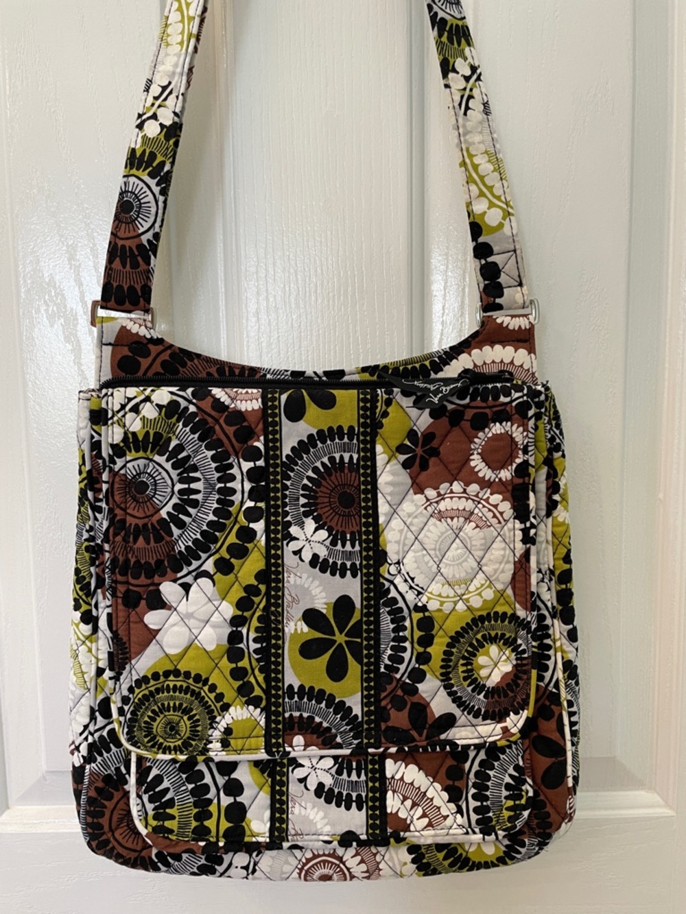 Vera Bradley shoulder cross body bag adjustable Cocoa Moss